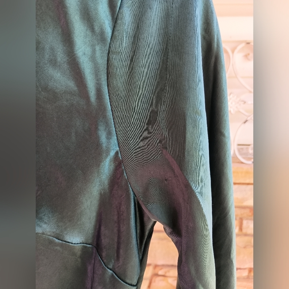 NWT Hello Molly Elegant Teal Satin Material Dress_Med - Picture 5 of 8